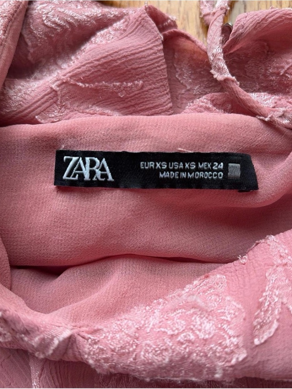 Zara Pink Ruffle High-Low Slip Dress - Picture 5 of 5